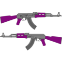 download Ak 47 Rifle Vector Drawing clipart image with 270 hue color