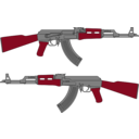 download Ak 47 Rifle Vector Drawing clipart image with 315 hue color