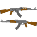 download Ak 47 Rifle Vector Drawing clipart image with 0 hue color