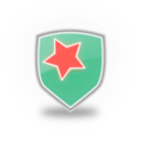 download Blue Shield Star Icon clipart image with 315 hue color