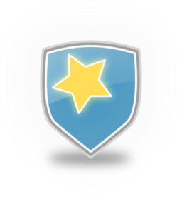 Blue Shield Star Icon