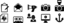 Monochrome Communication Icon Set