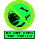 download Do Not Feed The Trolls clipart image with 90 hue color