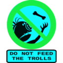 download Do Not Feed The Trolls clipart image with 135 hue color