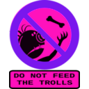 download Do Not Feed The Trolls clipart image with 270 hue color