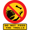 download Do Not Feed The Trolls clipart image with 0 hue color