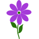 download Green Purple Flower clipart image with 315 hue color