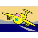 download Bigplane clipart image with 180 hue color