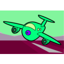 download Bigplane clipart image with 270 hue color