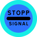 download Stopp Signal Sign clipart image with 180 hue color