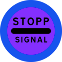 download Stopp Signal Sign clipart image with 225 hue color