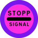 download Stopp Signal Sign clipart image with 270 hue color