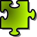download Green Jigsaw Piece 10 clipart image with 315 hue color