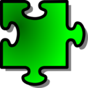 download Green Jigsaw Piece 10 clipart image with 0 hue color