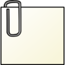 download Note With Paperclip clipart image with 0 hue color