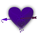 download Broken Heart 3 clipart image with 270 hue color