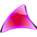 download Triangle clipart image with 270 hue color