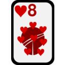 download Eight Of Hearts clipart image with 0 hue color