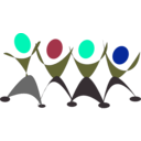 download Dancing People clipart image with 135 hue color