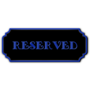 download Reserved Black clipart image with 180 hue color