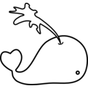 download Whale Love clipart image with 0 hue color