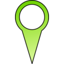 download Green Map Pin clipart image with 315 hue color