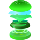 download Hamburger clipart image with 90 hue color