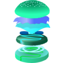 download Hamburger clipart image with 135 hue color