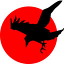 download Raven On Red clipart image with 0 hue color