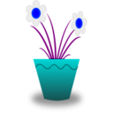 download Flower Pot clipart image with 180 hue color