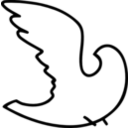 download White Dove clipart image with 0 hue color