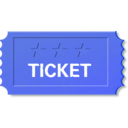 download Ticket clipart image with 180 hue color
