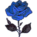 download Rose clipart image with 225 hue color