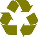 download Green Recycling clipart image with 270 hue color