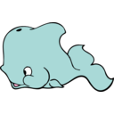 download Cute Whale clipart image with 315 hue color