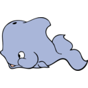 download Cute Whale clipart image with 0 hue color