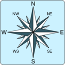 download Wind Rose Icon clipart image with 315 hue color