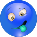 download Teasing Tongue Smiley Emoticon clipart image with 180 hue color