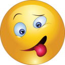 download Teasing Tongue Smiley Emoticon clipart image with 0 hue color
