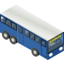 download Blue Bus clipart image with 0 hue color