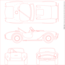 download Shelby Cobra Blueprint clipart image with 0 hue color