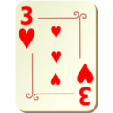 download Ornamental Deck 3 Of Hearts clipart image with 0 hue color