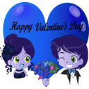 download Valentine Day Smiley Emoticon clipart image with 225 hue color