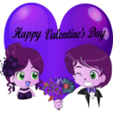 download Valentine Day Smiley Emoticon clipart image with 270 hue color