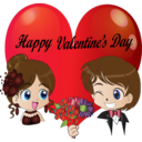 download Valentine Day Smiley Emoticon clipart image with 0 hue color