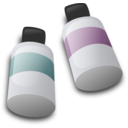 download Bottles Of Dye Ink clipart image with 180 hue color
