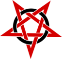 Pentagramme Rouge Et Noir
