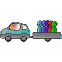 download Carpooling clipart image with 180 hue color