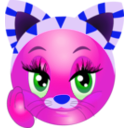 download Cat Girl Smiley Emoticon clipart image with 270 hue color