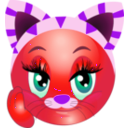 download Cat Girl Smiley Emoticon clipart image with 315 hue color